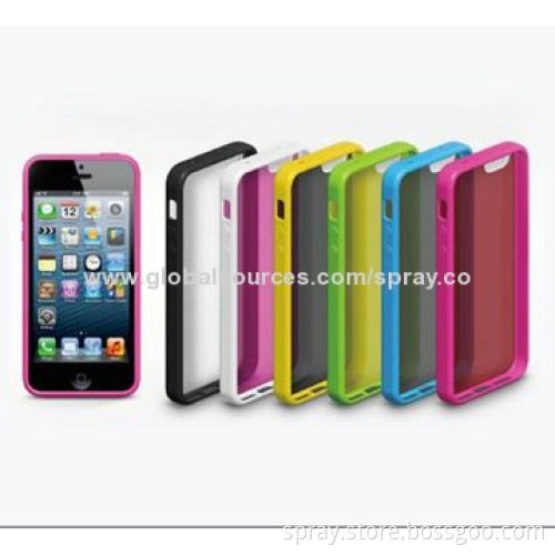 Dual Injection, New Hot Bumper Skin Case with Frosted Clear Back Cover for iPhone 5/5S